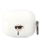Karl Lagerfeld KLAPRUNIKH AirPods Procover biały/white Silicone Karl Head 3D