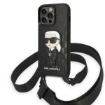 Karl Lagerfeld KLHCP14XSTKMK iPhone 14 Pro Max 6,7" czarny/black hardcase Monogram Ikonik Patch