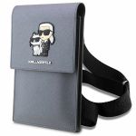 Karl Lagerfeld Torebka KLWBSAKCPMGsrebrny/silver Saffiano Karl & Choupette