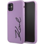 Karl Lagerfeld KLHCN61SKSVGU iPhone 11 / Xr 6.1" purpurowy/purple hardcase Silicone Signature