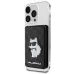 Karl Lagerfeld KLWMSPSAKHCK Wallet CardSlot Stand Saffiano Monogram Choupette MagSafe czarny/black