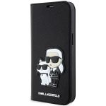 Karl Lagerfeld KLBKP14LSANKCPK iPhone 14Pro 6.1" bookcase czarny/black Saffiano Karl & Choupette