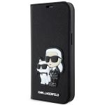 Karl Lagerfeld KLBKP14SSANKCPK iPhone 14/ 15 / 13 6.1" bookcase czarny/black Saffiano Karl & Choupette