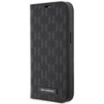 Karl Lagerfeld KLBKP14SSAKLHPK iPhone 14/ 15 / 13 6.1" bookcase czarny/black Saffiano Monogram