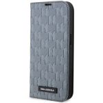Karl Lagerfeld KLBKP14XSAKLHPG iPhone 14Pro Max 6.7" bookcase srebrny/silver Saffiano Monogram