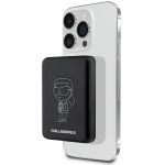 Karl Lagerfeld Powerbank indukcyjnyKLPBMKIOTTGK 5W 3000mAh czarny/black Ikonik MagSafe