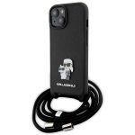 Karl Lagerfeld KLHCP15MSAKCPSK iPhone 15 Plus / 14 Plus 6.7" hardcase czarny/black Crossbody Saffiano Metal Pin Karl & Choupette