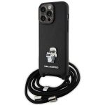 Karl Lagerfeld KLHCP15XSAKCPSK iPhone 15Pro Max 6.7" hardcase czarny/black Crossbody Saffiano Metal Pin Karl & Choupette