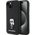 Karl Lagerfeld KLHCP15MSMHKNPK iPhone 15 Plus / 14 Plus 6.7" czarny/black Silicone Ikonik Metal Pin