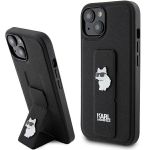 Karl Lagerfeld KLHCP15MGSACHPK iPhone 15 Plus / 14 Plus 6.7" czarny/black hardcase Gripstand Saffiano Choupette Pins