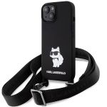 Karl Lagerfeld KLHCP15SSCBSCNK iPhone 15 / 14 / 13 6.1" hardcase czarny/black Crossbody Silicone Choupette