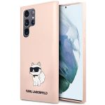 Karl Lagerfeld KLHCS24LSNCHBCP S24 Ultra S928 hardcase różowy/pink Silicone Choupette