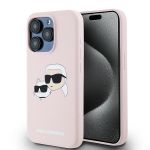 Karl Lagerfeld KLHMP15XSKCHPPLP iPhone 15 Pro Max 6.7" różowy/pink hardcase Silicone Karl & Choupette MagSafe