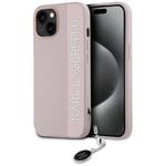 Karl Lagerfeld KLHCP15SPSAKDGCP iPhone 15 / 14 / 13 6.1" różowy/pink hardcase Saffiano Rhinestones & Charm
