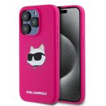 Karl Lagerfeld KLHMP15LSCHPPLF iPhone 15 Pro 6.1" różowy/fuschia hardcase Silicone Choupette Head MagSafe