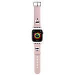 Karl Lagerfeld Pasek KLAWMSLKCNP Apple Watch 38/40/41mm różowy/pink strap 3D Rubber Karl&Choupette Heads