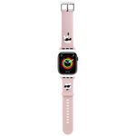 Karl Lagerfeld Pasek KLAWLSLKCNP Apple Watch 42/44/45/49mm różowy/pink strap 3D Rubber Karl&Choupette Heads