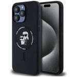 Karl Lagerfeld KLHMP15XSCMKCRHK iPhone 15 Pro Max 6.7" czarny/black hardcase Silicone Karl & Choupette Ring MagSafe