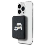 Karl Lagerfeld Powerbank indukcyjnyKLPB5FPGKSKCHK 15W 5000mAh czarny/black Karl&Choupette Head Pin MagSafe