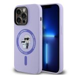 Karl Lagerfeld KLHMP14XSCMKCRHU iPhone14 Pro Max 6.7" purpurowy/purple hardcase Silicone Karl&Choupette Heads Ring MagSafe