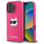Karl Lagerfeld KLHMP16LSCHPPLF iPhone 16 Pro 6.3" fuksja/fuschia hardcase Silicone Choupette Head Print MagSafe