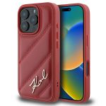 Karl Lagerfeld KLHCP16LPQDSMGR iPhone16 Pro 6.3" czerwony/red hardcase Quilted Signature