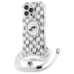 Karl Lagerfeld KLHMP16LHCKCKLCT iPhone 16 Pro 6.3" transparent hardcase IML Crossbody Monogram Karl & Choupette Head MagSafe