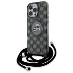 Karl Lagerfeld KLHMP16XHCKCKLCK iPhone 16 Pro Max 6.9" czarny/black hardcase IML Crossbody Monogram Karl & Choupette Head MagSafe