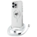 Karl Lagerfeld KLHMP16LHCCHNT iPhone 16 Pro 6.3" hardcase transparent IML Choupette Head & Cord Magsafe