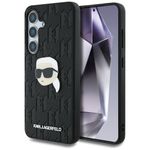 Etui Karl Lagerfeld Leather Monogram Pin Logo Karl Head do Samsung Galaxy S25 czarny