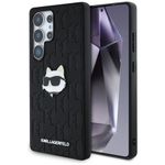 Etui Karl Lagerfeld Leather Monogram Pin Logo Choupette Head do Samsung Galaxy S25 Ultra czarny