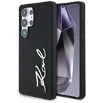 Etui Karl Lagerfeld Silicone Metal Signature Logo do Samsung Galaxy S25 Ultra czarny
