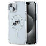 Karl Lagerfeld KLHMP14SHLSKCH iPhone 14 6.1" biały/white hardcase IML Metal Karl&Choupette Head MagSafe
