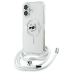 Karl Lagerfeld KLHMP16SHCCHNT iPhone 16 6.1" hardcase transparent IML Choupette Head & Cord Magsafe