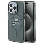 Karl Lagerfeld KLHMP15XHLSKCK iPhone 15 Pro Max 6.7" czarny/black hardcase IML Metal Karl&Choupette Head MagSafe