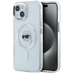Etui Karl Lagerfeld IML Metal Karl HeadMagSafe do iPhone 15 biały