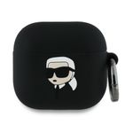 Karl Lagerfeld KLA4RUNIKK AirPods 4 / 5 cover czarny/black Silicone Karl Head 3D