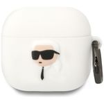 Etui Karl Lagerfeld 3D Silicone NFT do AirPods 4 / 5 biały