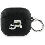 Etui Karl Lagerfeld Monogram Karl & Choupette Head do AirPods 4 / 5 czarny