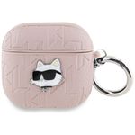 Etui Karl Lagerfeld Monogram Choupette Head do AirPods 4 / 5 różowy