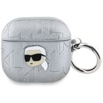 Etui Karl Lagerfeld Monogram Karl Head do AirPods 4 / 5 srebrny