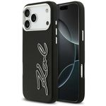 Etui Karl Lagerfeld FW Grained Signature Logo do iPhone 17 Pro Max / 18 Pro Max czarny