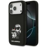 Etui Karl Lagerfeld Silicone K&C Sketch & Logo MagSafe do iPhone 17 Pro / 18 Pro czarny