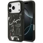 Etui Karl Lagerfeld Grained Pattern & Logo MagSafe do iPhone 17 Pro / 18 Pro czarny