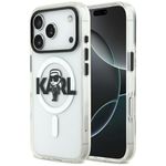 Etui Karl Lagerfeld IML Karl Sketch Logo MagSafe do iPhone 17 Pro / 18 Pro przezroczysty