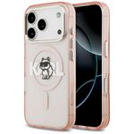 Etui Karl Lagerfeld IML Choupette Sketch Logo MagSafe do iPhone 17 Pro / 18 Pro różowy