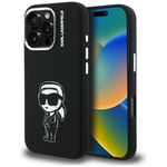 Etui Karl Lagerfeld Silicone Karl Sketch MagSafe do iPhone 16 Pro Max czarny