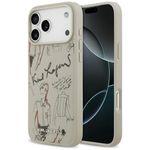 Etui Karl Lagerfeld Grained Pattern & Logo MagSafe do iPhone 17 Pro Max / 18 Pro Max szary
