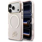 Etui Karl Lagerfeld IML KL Script Logo MagSafe do iPhone 17 Pro / 18 Pro różowy