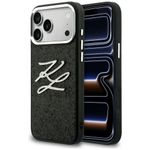 Etui Karl Lagerfeld IML Glitter KL Diamond Logo do iPhone 17 Pro Max / 18 Pro Max czarny